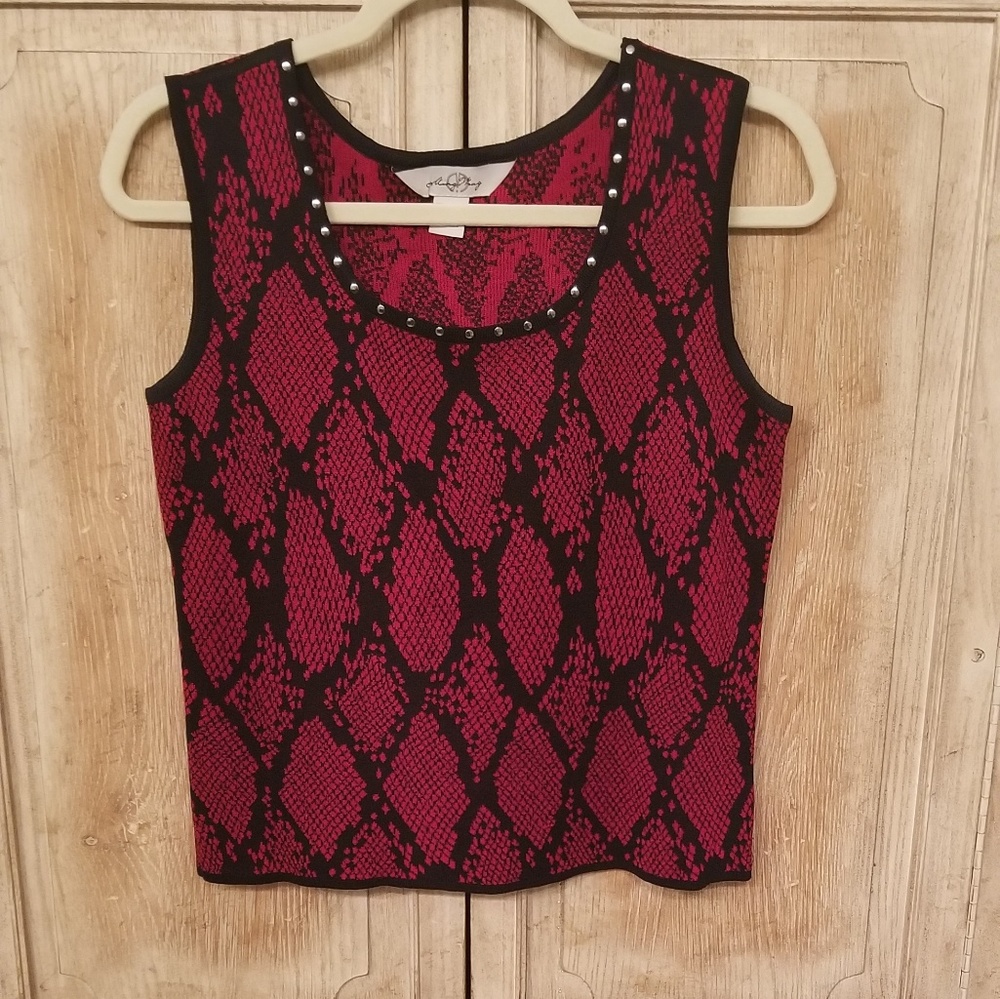 MING WANG Snake Print Top